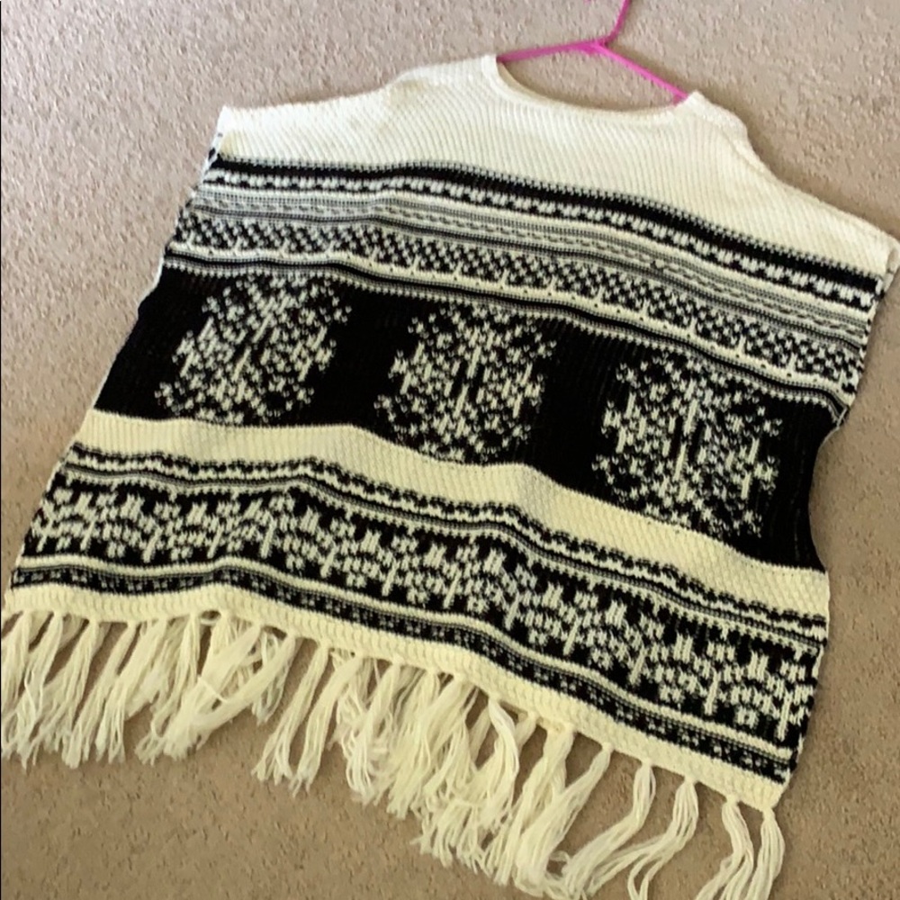 Tribal print Poncho